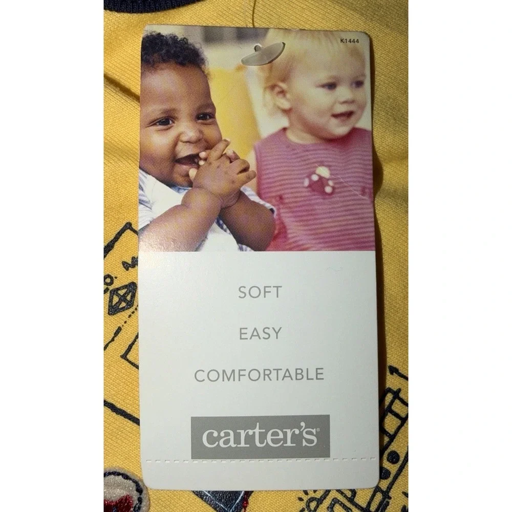 Carter's Y2K‎ Bear Firefighter Yellow Romper/sunsuit Boy New 3 Months